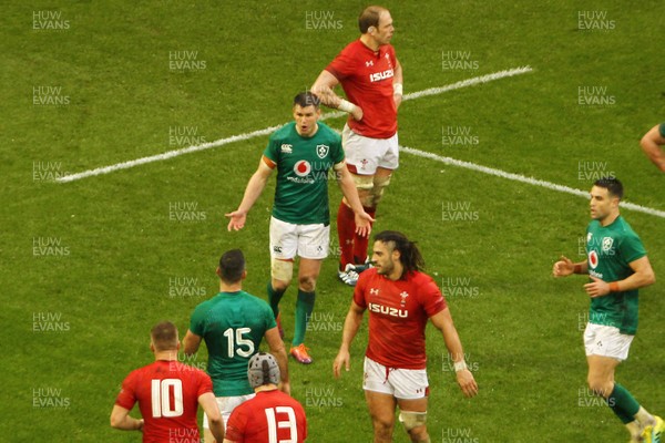 160319 - Wales v Ireland - Guinness Six Nations -  Johnny Sexton of Ireland cuts a frustrated figure 