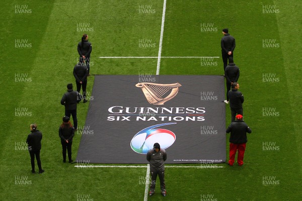 160319 - Wales v Ireland - Guinness Six Nations -  Guinness flag   