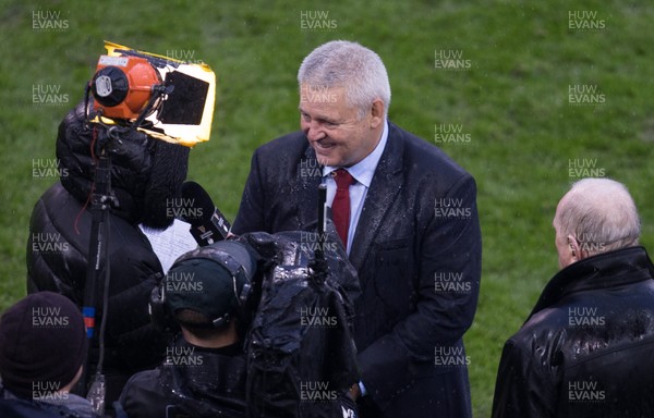 160319 - Wales v Ireland, Guinness Six Nations Championship 2019 - Wales head coach Warren Gatland talks to media at the end of the match