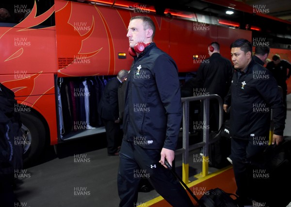 160319 - Wales v Ireland - Guinness Six Nations -  Hadleigh Parkes of Wales arrives