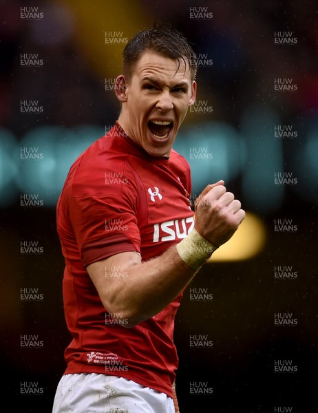 160319 - Wales v Ireland - Guinness Six Nations -  Liam Williams of Wales celebrates 
