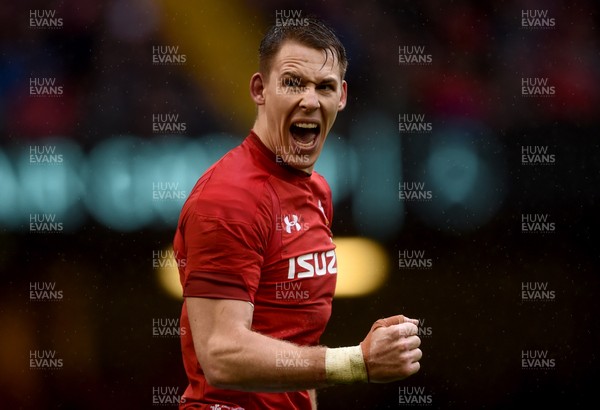 160319 - Wales v Ireland - Guinness Six Nations -  Liam Williams of Wales celebrates 