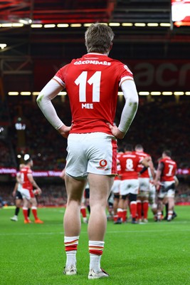 220225 - Wales v Ireland - Guinness Six Nations - Ellis Mee of Wales looks on