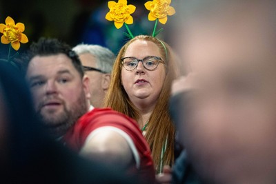 220225 - Wales v Ireland - Guinness Six Nations -  Wales fans during of the game