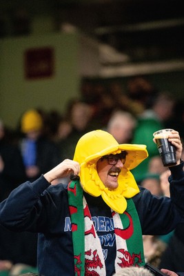 220225 - Wales v Ireland - Guinness Six Nations -  Wales fans during of the game