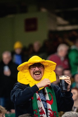 220225 - Wales v Ireland - Guinness Six Nations -  Wales fans during of the game