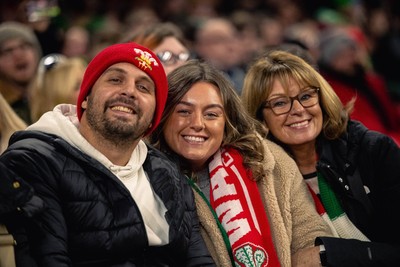 220225 - Wales v Ireland - Guinness Six Nations -  Wales fans during of the game