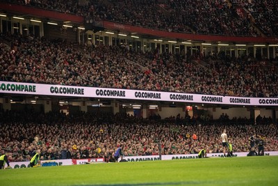 220225 - Wales v Ireland - Guinness Six Nations -  General views of Principality Stadium during the game 