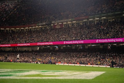 220225 - Wales v Ireland - Guinness Six Nations -  General views of Principality Stadium during the game 