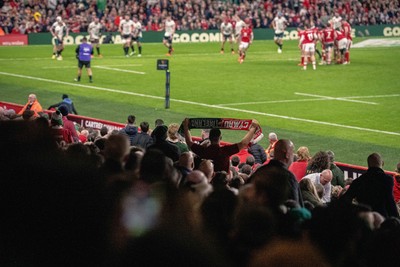 220225 - Wales v Ireland - Guinness Six Nations -  Fans eye view of the stadium during the game 