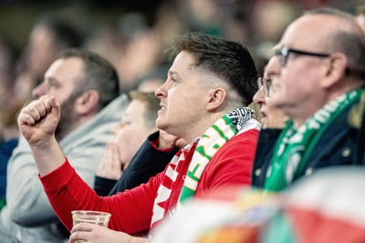 220225 - Wales v Ireland - Guinness Six Nations -  Wales fans during of the game