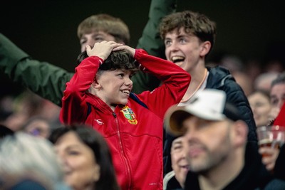 220225 - Wales v Ireland - Guinness Six Nations -  Wales fans during of the game