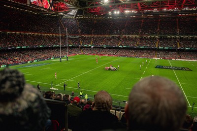 220225 - Wales v Ireland - Guinness Six Nations -  Fans eye view of the stadium during the game 