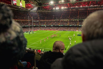 220225 - Wales v Ireland - Guinness Six Nations -  Fans eye view of the stadium during the game 