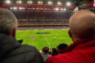 220225 - Wales v Ireland - Guinness Six Nations -  Fans eye view of the stadium during the game 