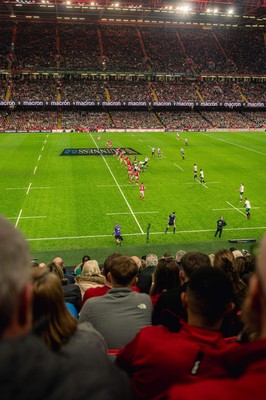 220225 - Wales v Ireland - Guinness Six Nations -  Fans eye view of the stadium during the game 