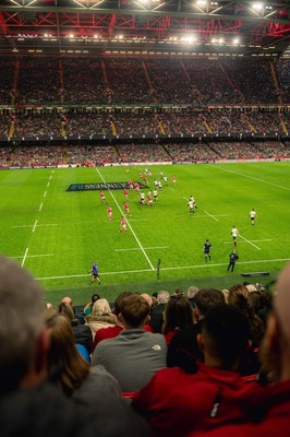 220225 - Wales v Ireland - Guinness Six Nations -  Fans eye view of the stadium during the game 