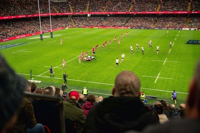 220225 - Wales v Ireland - Guinness Six Nations -  Fans eye view of the stadium during the game 