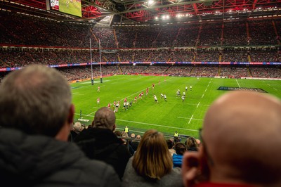 220225 - Wales v Ireland - Guinness Six Nations -  Fans eye view of the stadium during the game 