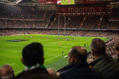 220225 - Wales v Ireland - Guinness Six Nations -  Fans eye view of the stadium during the game 