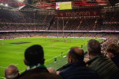 220225 - Wales v Ireland - Guinness Six Nations -  Fans eye view of the stadium during the game 