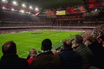 220225 - Wales v Ireland - Guinness Six Nations -  Fans eye view of the stadium during the game 