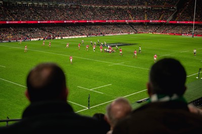 220225 - Wales v Ireland - Guinness Six Nations -  Fans eye view of the stadium during the game 