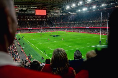 220225 - Wales v Ireland - Guinness Six Nations -  Fans eye view of the stadium during the game 