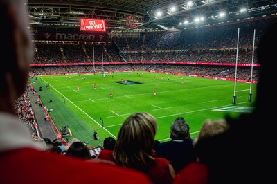 220225 - Wales v Ireland - Guinness Six Nations -  Fans eye view of the stadium during the game 