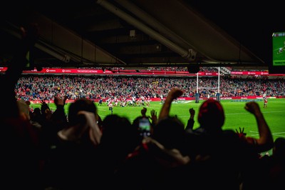 220225 - Wales v Ireland - Guinness Six Nations -  Fans eye view of the stadium during the game 