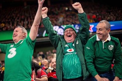 220225 - Wales v Ireland - Guinness Six Nations -  Ireland fans celebrate