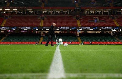 220225 - Wales v Ireland - Guinness 6 Nations Championship - General View of the Principality Stadium before the game