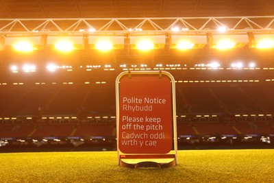 220225 - Wales v Ireland - Guinness 6 Nations Championship - General View of the Principality Stadium before the game