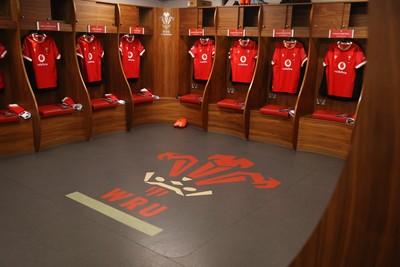 220225 - Wales v Ireland - Guinness 6 Nations Championship - Wales dressing room before the game