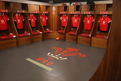 220225 - Wales v Ireland - Guinness 6 Nations Championship - Wales dressing room before the game