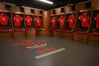 220225 - Wales v Ireland - Guinness 6 Nations Championship - Wales dressing room before the game