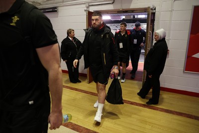 220225 - Wales v Ireland - Guinness 6 Nations Championship - Gareth Thomas of Wales arrives at the stadium