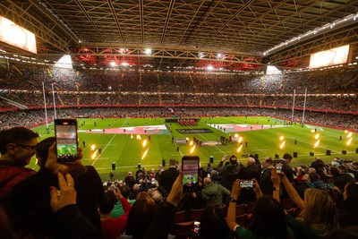 220225 - Wales v Ireland - Guinness 6 Nations Championship - General View of the Principality Stadium