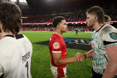 220225 - Wales v Ireland - Guinness 6 Nations Championship - Ben Thomas of Wales at full time