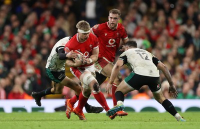 220225 - Wales v Ireland - Guinness 6 Nations Championship - Aaron Wainwright of Wales 