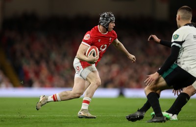 220225 - Wales v Ireland - Guinness 6 Nations Championship - Tom Rogers of Wales 