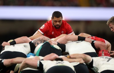 220225 - Wales v Ireland - Guinness 6 Nations Championship - Taulupe Faletau of Wales 