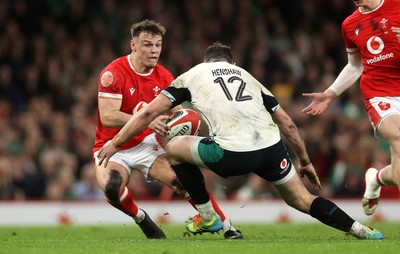 220225 - Wales v Ireland - Guinness 6 Nations Championship - Jarrod Evans of Wales 