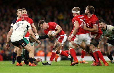 220225 - Wales v Ireland - Guinness 6 Nations Championship - Jarrod Evans of Wales 