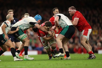 220225 - Wales v Ireland - Guinness 6 Nations Championship - Teddy Williams of Wales 