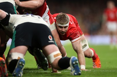 220225 - Wales v Ireland - Guinness 6 Nations Championship - Aaron Wainwright of Wales 