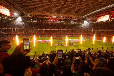 220225 - Wales v Ireland - Guinness 6 Nations Championship - General View of Principality Stadium