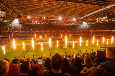 220225 - Wales v Ireland - Guinness 6 Nations Championship - General View of Principality Stadium