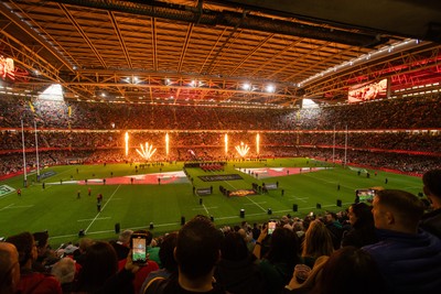 220225 - Wales v Ireland - Guinness 6 Nations Championship - General View of Principality Stadium