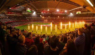 220225 - Wales v Ireland - Guinness 6 Nations Championship - General View of Principality Stadium